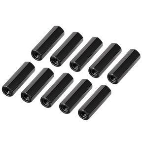 DMiotech 10 Pack M3x18mm Aluminum Column Post Hex Aluminum Alloy Standoff Spacer Spacing Screw Black