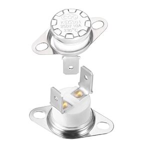 uxcell KSD301 Thermostat 160°C/320°F 10A Normally Closed N.C Adjust Snap Disc Temperature Switch for Microwaves,Oven,Coffee Maker 5pcs