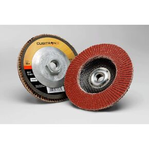 3M Flap Disc 969F, T27, 4-1/2 in x 7/8 in, 40+