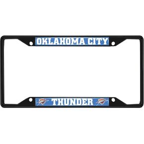 FANMATS 31336 Oklahoma City Thunder Metal License Plate Frame Black Finish