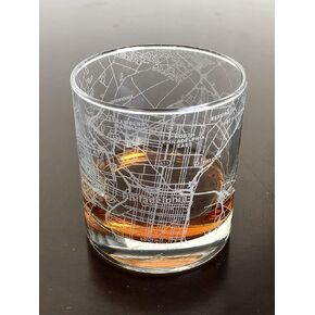 Rocks Whiskey Old Fashioned 11oz Glass Urban City Map Philadelphia Pennsylvania