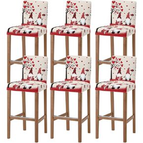 Pure Dark Purple Bar Stool Covers - Stretch Dining Chair Covers Set of 2, Simple Solid Color Bar Chair Covers Removable Counter Stool Pub Chair Slipcovers Protectors for Kitchen/Cafe