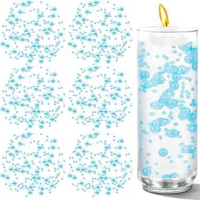 50 PCS Artificial Floating Beads for Centerpieces Vases, Gold 8+3mm String Beads for Wedding Party Faux Pearl String for Decorating, String Pearls for Crafts Vase Filler