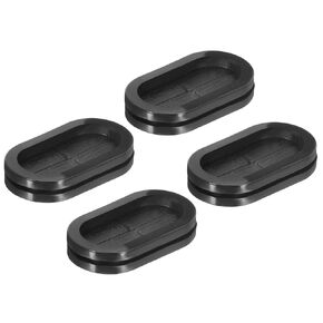 MECCANIXITY Rubber Grommet Mount Size 35 x 20 mm Oval Double-Sided for Wire Seal Protection 4pcs
