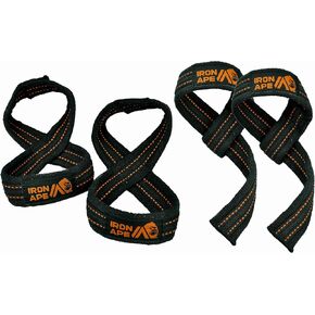 Figure 8 Straps and Traditional Weightlifting Wrist Straps for Weight Lifting and Deadlift, Multi Pack, Cotton, 3 Sizes