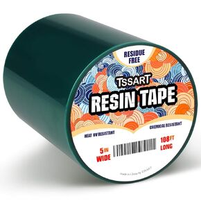 Resin Tape for Epoxy Resin Molding - Thermal Silicone Adhesive Tape, Oxidation and High Temperature Resistance Easy Peeling, Epoxy Release Tape for River Tables - 5 inch Wide 108FT Long