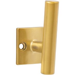 Hickory Hardware Hooks Collection Coat Hook Single 7/8 Inch Center to Center Brushed Golden Brass Finish