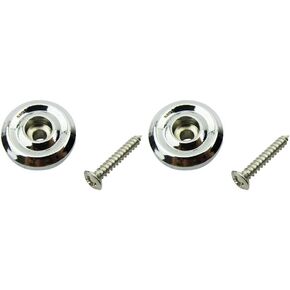 Musiclily Round Bass Guitar String Retainer String Tree Guides for Jazz Bass/Precision Bass, Chrome(Pack of 2)