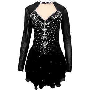 Ice Figure Skating Dress Girls Women Competition Stage Dance Wear for Youth
