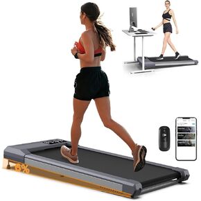 Walking Pad, Under Desk Treadmill with 6% Incline, Portable Walking Pad Treadmill for Home and Office with APP & Remote Control and LED Display, 320 lbs Capacity
