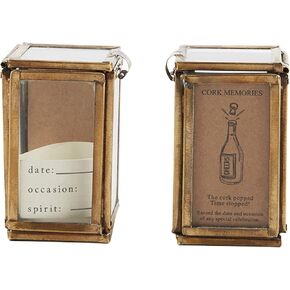Mud Pie Wine Cork Display Box, Silver 2.25" x 1.25"