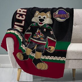 Sleep Squad Arizona Coyotes Howler 60" x 80" Raschel Plush Blanket – an NHL Mascot Super-Soft Throw