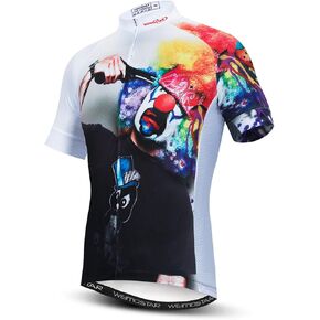 Hotlion 3D Men's Cycling Jersey Mountain Bike Short Sleeve S-XXXL