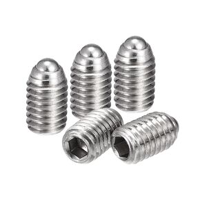 uxcell Ball Point Set Screws, M5 x 8mm 304 Stainless Steel Metric Spring Hex Socket Screw 10pcs