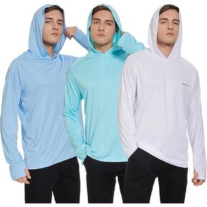 UPF 50+ Fishing Shirts for Men Long Sleeve UV Sun Protection Hoodie with Mask/Non-Mask Outdoor Hiking Shirts