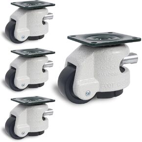 lesolar 4Pcs Retractable Leveling Machine Casters with Upgraded Ratchet Handle Heavy Duty Adjustable Leveling Feet with 360 Swivel Wheels for Workbench Equipment Furniture (Total Capacity 2200Lbs) in Kuwait