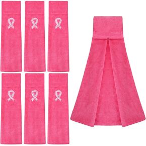 Pink Ribbon Football Towels 17.3 x 4.5 Inches Sports Towel Breast Cancer Awareness Football Accessories Cotton for Sports Teams Yoga Gym Golf Softball
