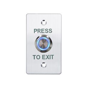Push to Exit Button，DC12V Stainless Steel Door Bell Type Round Request to Exit Button Standard Size for Door Access Control，NC COM and NO Output