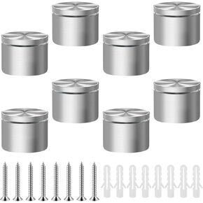 10 Sets Silver Stainless Steel Standoff Screws, 5/8" x 4" Metal Advertising Glass Standoff Mount Nail Wall Sign Mounting Hardware for Hanging Acrylic Picture Frame (16 x 100mm)