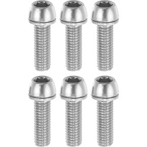 X AUTOHAUX 6 قطعة جذع دراجة مسامير ل الدراجة الجبلية جذع دراجة دائم M6x20mm المقبس غطاء رأس البراغي مسامير المكسرات الصلب