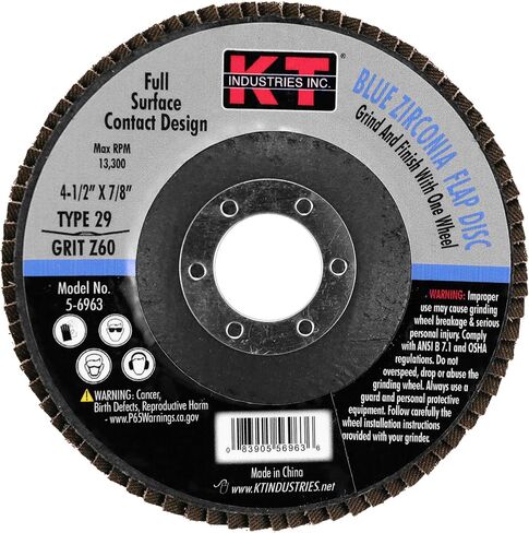 5-6966 4.5 x 5/8-11 x 60 Grit Blue Zirconia Flap Disc in Saudi Arabia