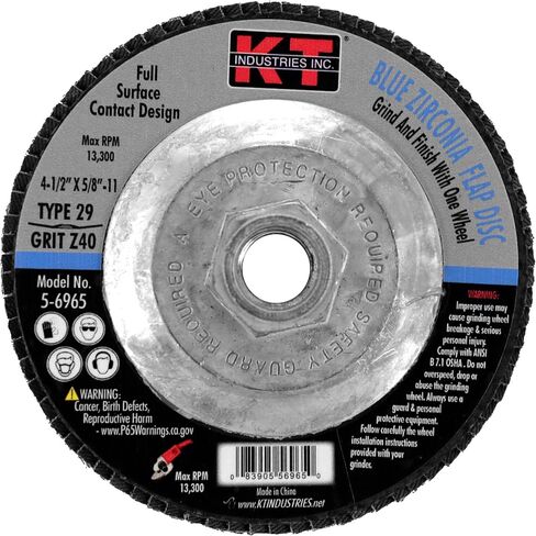 5-6966 4.5 x 5/8-11 x 60 Grit Blue Zirconia Flap Disc in Saudi Arabia