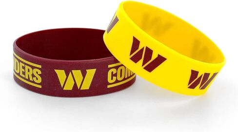 aminco NFL unisex-adult Silicone Wide Bracelet, 2-Pack in Saudi Arabia