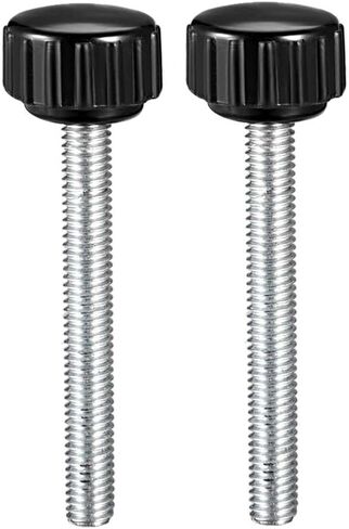uxcell M5 x 30mm Metric Male Thread Knurled Clamping Knobs Grip Thumb Screw on Type Plastic Threaded Hand Bolt Knobs Black 2 Pcs in Saudi Arabia