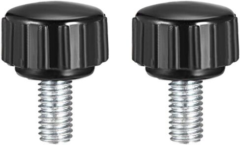 uxcell M5 x 30mm Metric Male Thread Knurled Clamping Knobs Grip Thumb Screw on Type Plastic Threaded Hand Bolt Knobs Black 2 Pcs in Saudi Arabia