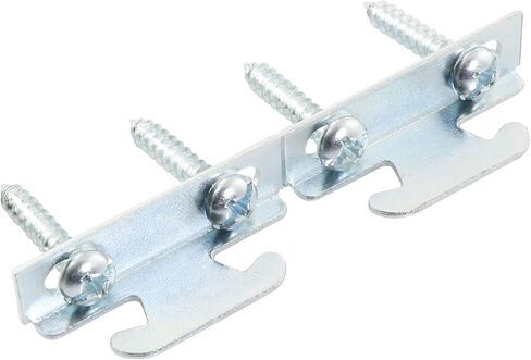 4PCS Curtain Hooks Accessories, Curtain Rod Bracket, Curtain Hooks Bracket, Adjustable Metal Curtain Wall Bracket, Curtain Rod Holder, Curtain Rod Ceiling Side Mounting Bracket with 8 Screws in Saudi Arabia