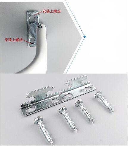 4PCS Curtain Hooks Accessories, Curtain Rod Bracket, Curtain Hooks Bracket, Adjustable Metal Curtain Wall Bracket, Curtain Rod Holder, Curtain Rod Ceiling Side Mounting Bracket with 8 Screws in Saudi Arabia