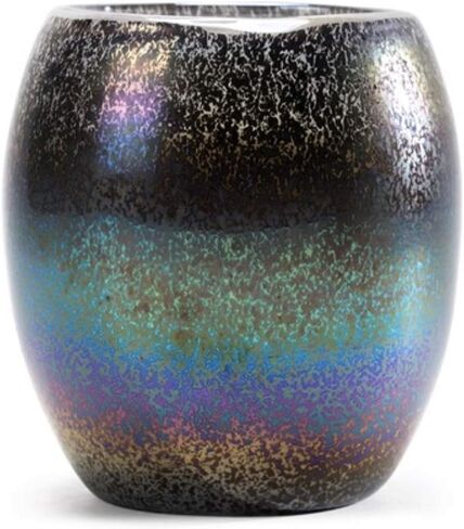 4" Art Glass Glisten + Glass Votive Candle Holder (Baby Blue Gold) in Saudi Arabia