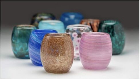 4 "فن الزجاج اللامع + حامل شموع زجاجي (أجنحة الجنية) in Kuwait