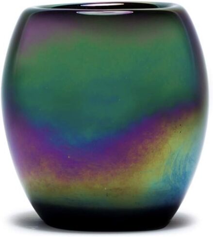 4" Art Glass Glisten + Glass Votive Candle Holder (Baby Blue Gold) in Saudi Arabia