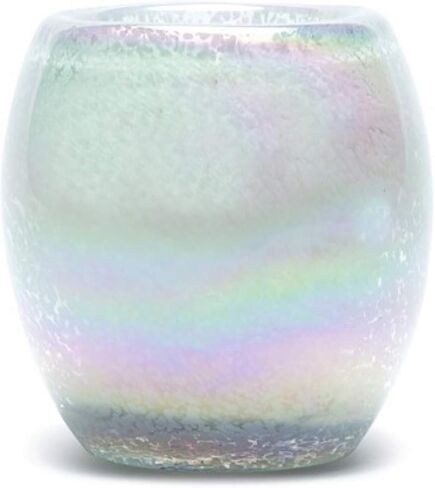 4" Art Glass Glisten + Glass Votive Candle Holder (Baby Blue Gold) in Saudi Arabia