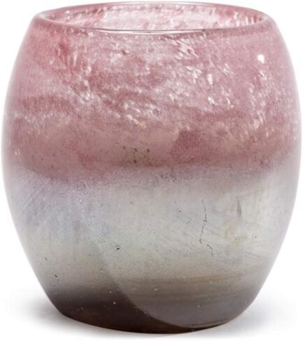4" Art Glass Glisten + Glass Votive Candle Holder (Baby Blue Gold) in Saudi Arabia