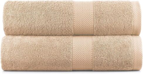 Terry Towels, Bath Towel, Orange, Set of 2 in Saudi Arabia