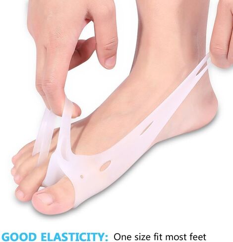 Silicone Bunion,Piede, Toe Sepa or Silicone Hallux Valgus Corrector Bunion for Hammer Relief Gel with Tip Forefoot Bear Pads Cushion Straightener Spacer Men and Women Easy Wear in Shoes 1 Pair in Saudi Arabia