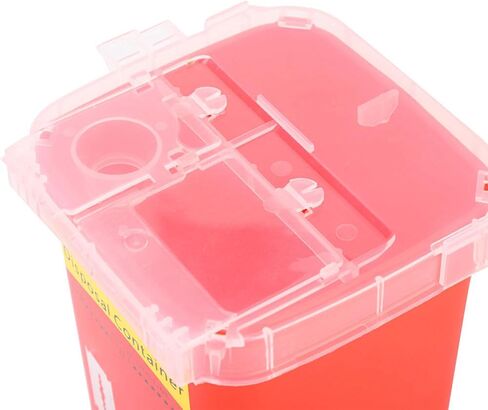 Disposal Blade Container Sharps and Needle Container Waste Blade Storage Box Tattoo Blade Syringe Needle Trash(Red) in Saudi Arabia
