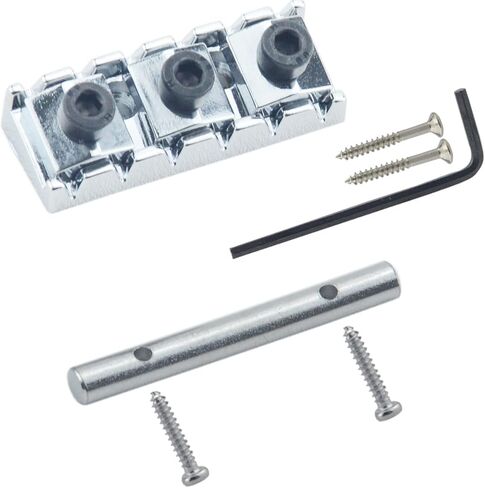 Black Guitar Parts 6 Strings Locked Nut 42mm for Floyd Rose Tremolo Bridge,with Guitar String Retainer Bar in Saudi Arabia