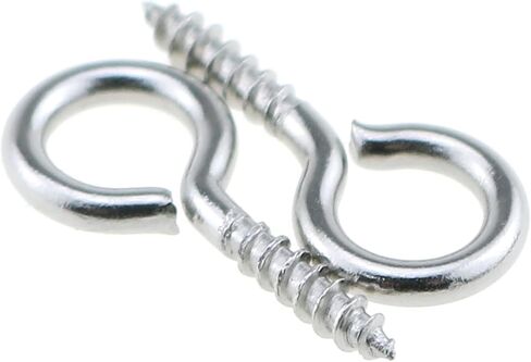 100PCS Heavy Duty Screw Eye Bolt Eye Hook Screw Stainless Steel Sheep Eye Screw 1.4x7x15MM for Hanging Photo DIY Earring Clay Resin Pendant Fixed Item and Christmas Tree Decoration in Saudi Arabia