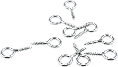 100PCS Heavy Duty Screw Eye Bolt Eye Hook Screw Stainless Steel Sheep Eye Screw 1.4x7x15MM for Hanging Photo DIY Earring Clay Resin Pendant Fixed Item and Christmas Tree Decoration in Saudi Arabia