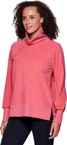 RBX Cowl Neck Sweater for Women, Lightweight Ultra Soft Plush Fleece Pullover Sweatshirt with Relaxed Fit in Saudi Arabia