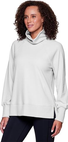 RBX Cowl Neck Sweater for Women, Lightweight Ultra Soft Plush Fleece Pullover Sweatshirt with Relaxed Fit in Saudi Arabia