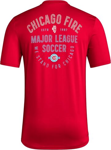 adidas Men's Chicago Fire Short Sleeve Pre-Game T-Shirt in Saudi Arabia