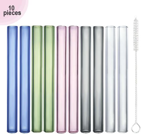 Glass Tubes Gift Box Series with Cleaning Brush 4.72 inch 12mm OD 2mm Thick Wall Tubing Borosilicate Blowing Tubes (10pcs Clear Tubes) in Saudi Arabia