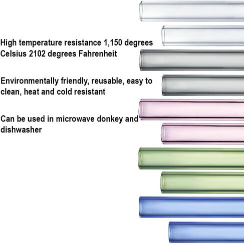 Glass Tubes Gift Box Series with Cleaning Brush 4.72 inch 12mm OD 2mm Thick Wall Tubing Borosilicate Blowing Tubes (10pcs Clear Tubes) in Saudi Arabia