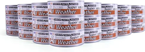 شريط لاصق ADHES عالي التحمل مقاوم للماء 1.88 بوصة × 164 قدم (55YD) لاصق قوي ولا يترك بقايا شريط لاصق فضي للإصلاحات الداخلية والخارجية، صناعي، استخدام احترافي in Kuwait