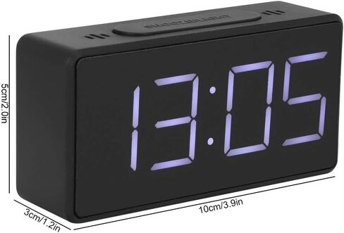 Mumusuki Digital Alarm Clock for Bedroom, Simple Electronic Clock LED Digital Bedside Alarm Clock with Snooze Function USB Charger for Student Home Use (Black) in Kuwait
