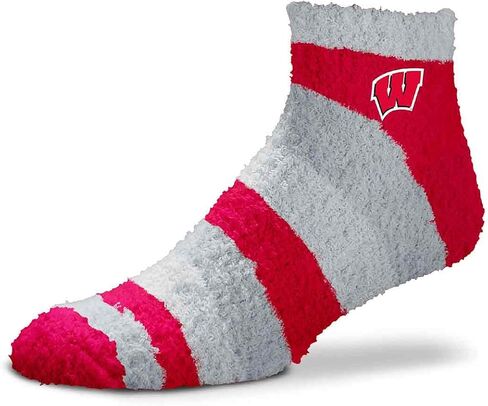 For Bare Feet NCAA Wisconsin Badgers Super Cozy Sleep Soft Sock Team Color OSFM in Saudi Arabia
